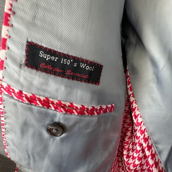 Tiglio Rosso Super 150 Wool Gray Blazer Sport Coat  Italy42R OldMoney Minimalist - Picture 6 of 11